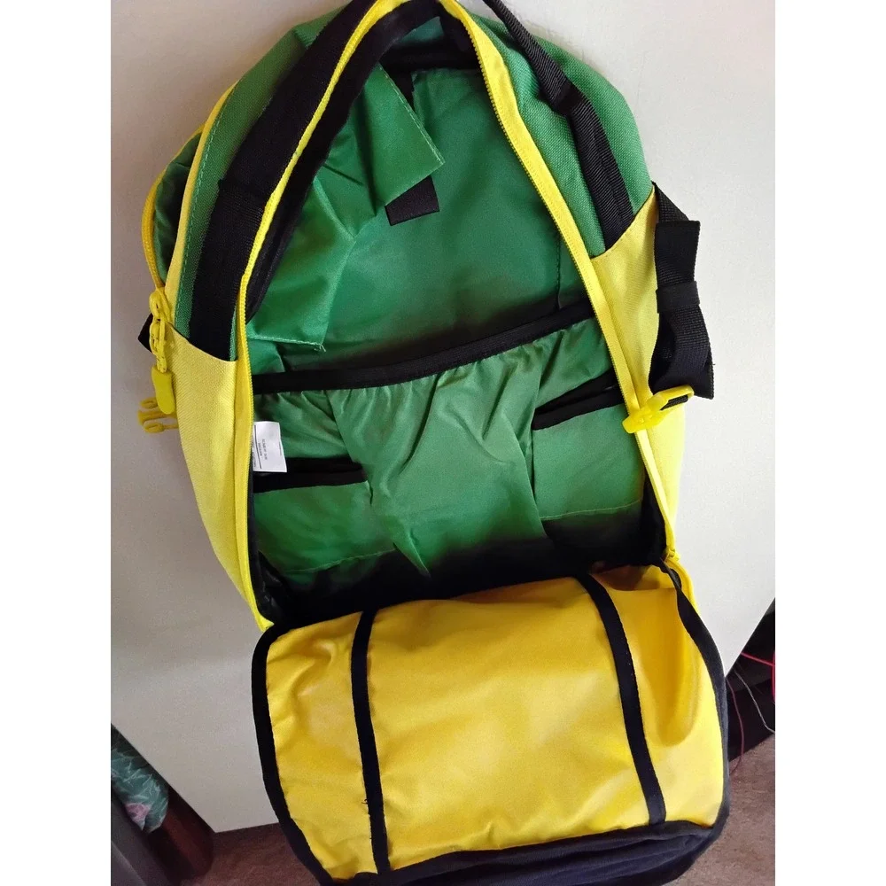 Vaprwear Tech Chamber Backpack Green Yellow Festival Travel Gear Bag